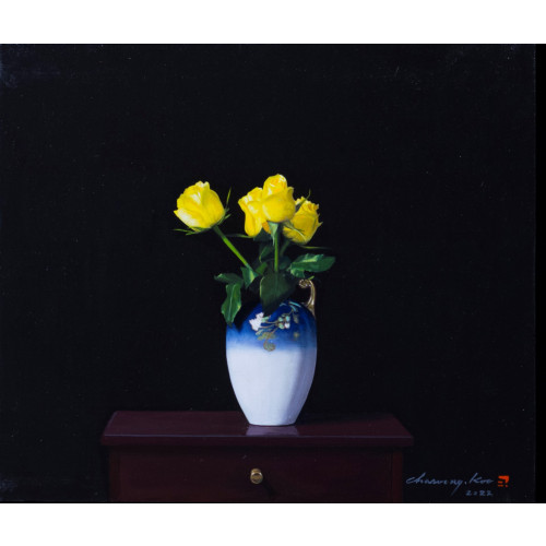 화병에 노랑장미